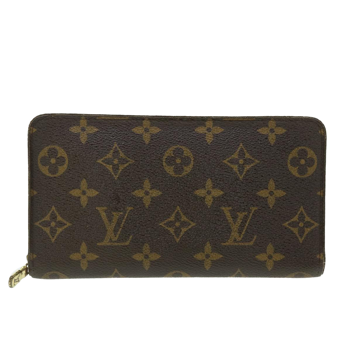 LOUIS VUITTON Monogram Porte Monnaie Zip Long Wallet M61727 LV Auth 52148