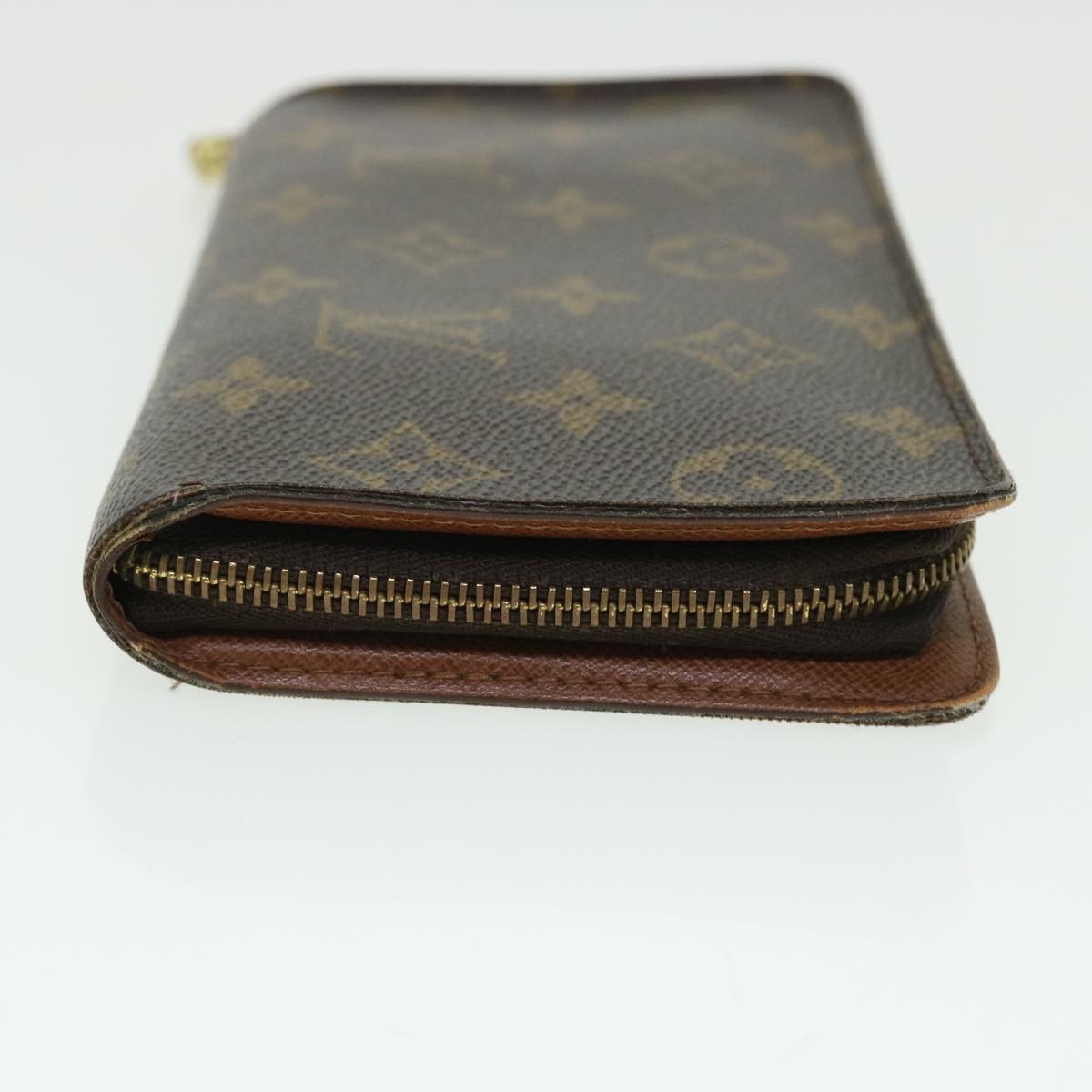 LOUIS VUITTON Monogram Porte Monnaie Zip Long Wallet M61727 LV Auth 52148