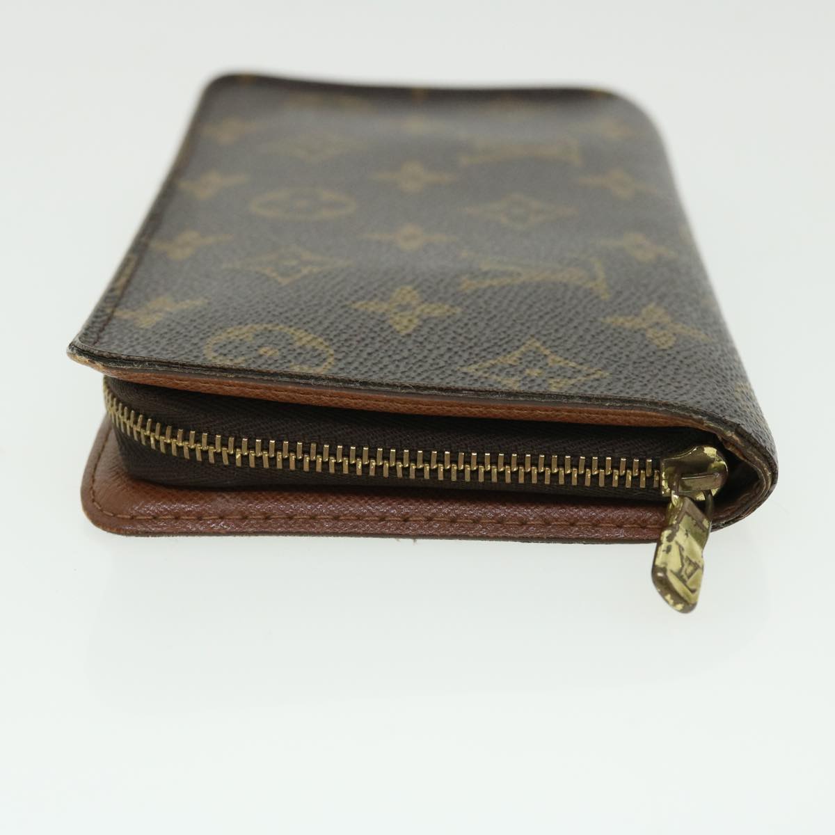 LOUIS VUITTON Monogram Porte Monnaie Zip Long Wallet M61727 LV Auth 52148