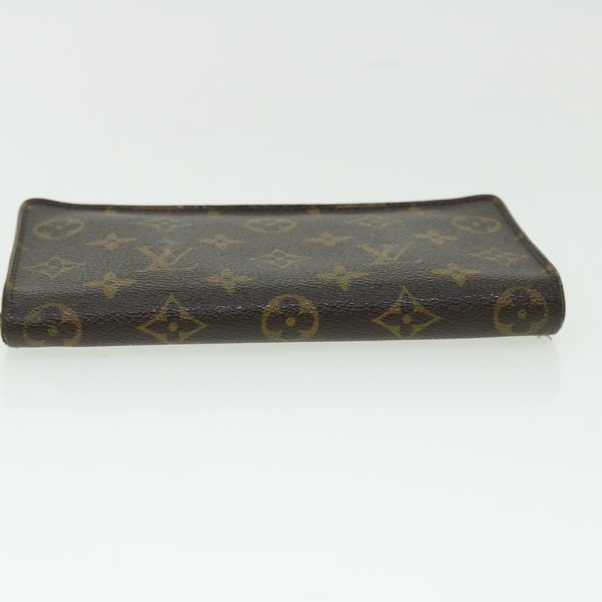 LOUIS VUITTON Monogram Porte Monnaie Zip Long Wallet M61727 LV Auth 52148