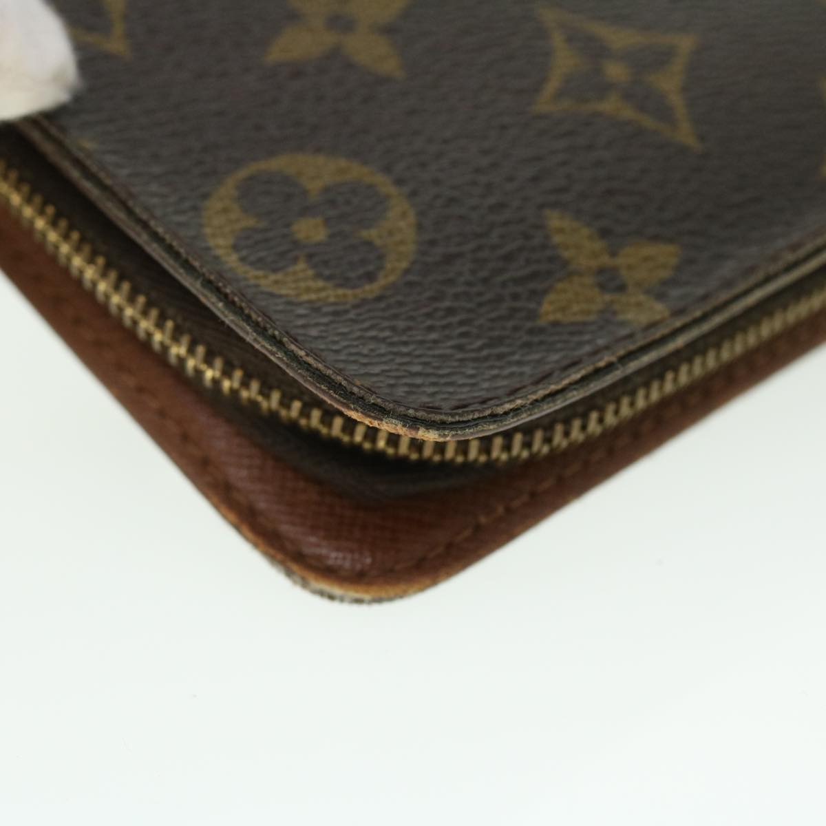 LOUIS VUITTON Monogram Porte Monnaie Zip Long Wallet M61727 LV Auth 52148