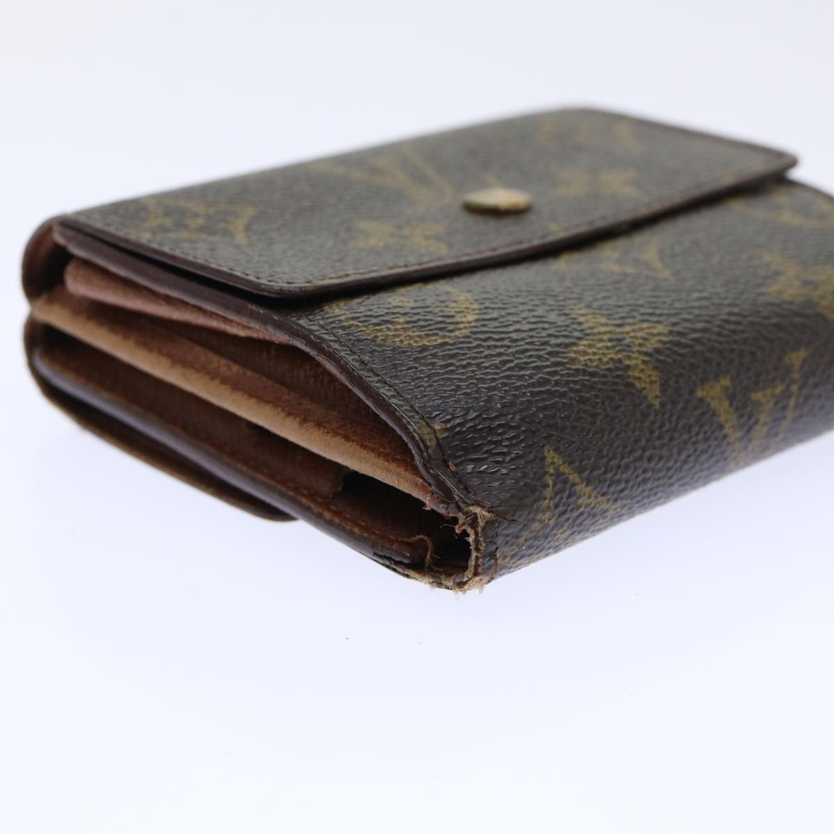 LOUIS VUITTON Monogram Portefeuille Elise Wallet M61654 LV Auth 52155