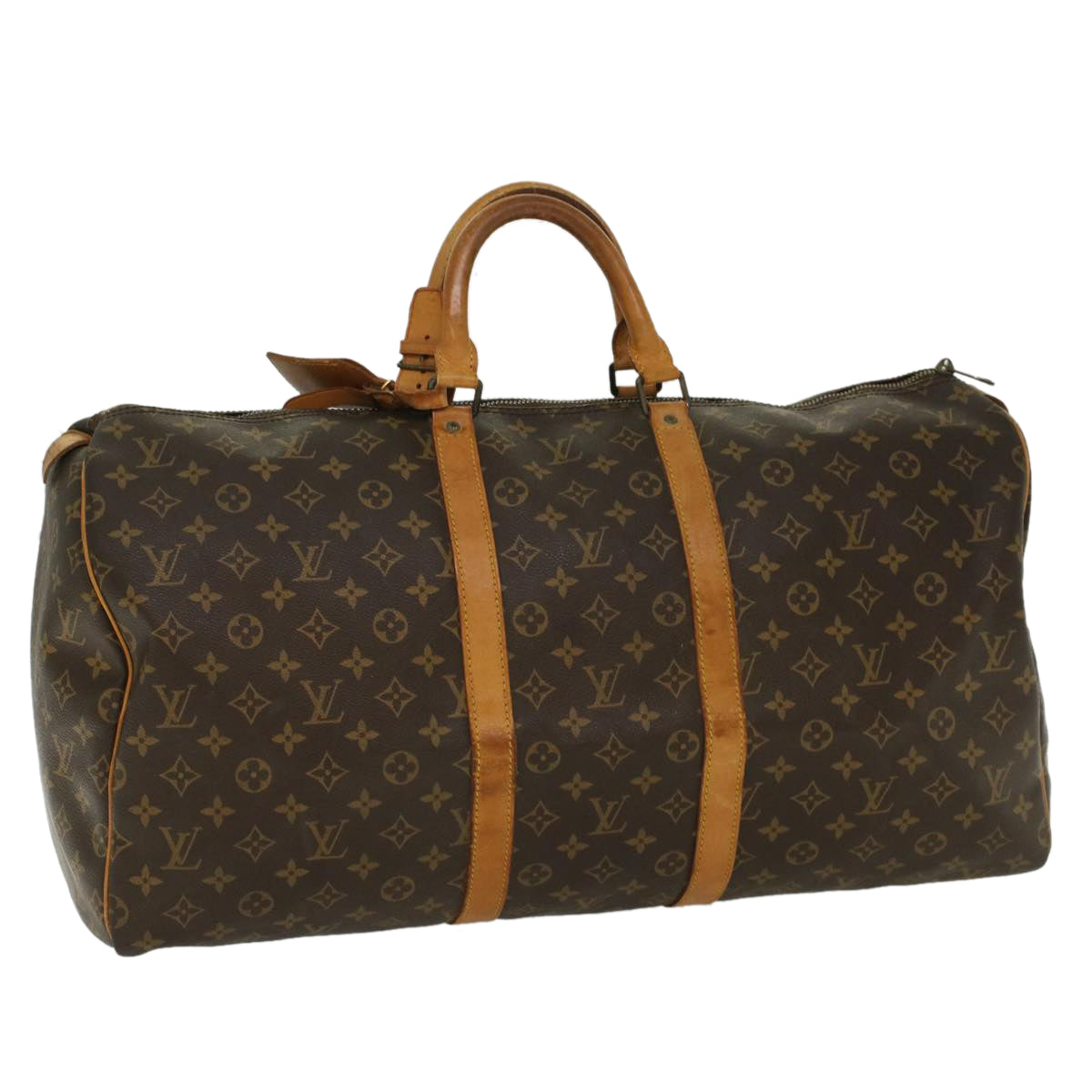 LOUIS VUITTON Monogram Keepall 55 Boston Bag M41424 LV Auth 52224