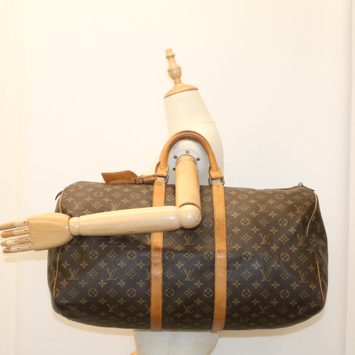 LOUIS VUITTON Monogram Keepall 55 Boston Bag M41424 LV Auth 52224