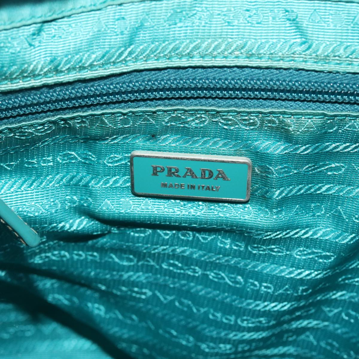 PRADA Backpack Nylon Turquoise Blue Auth 52244