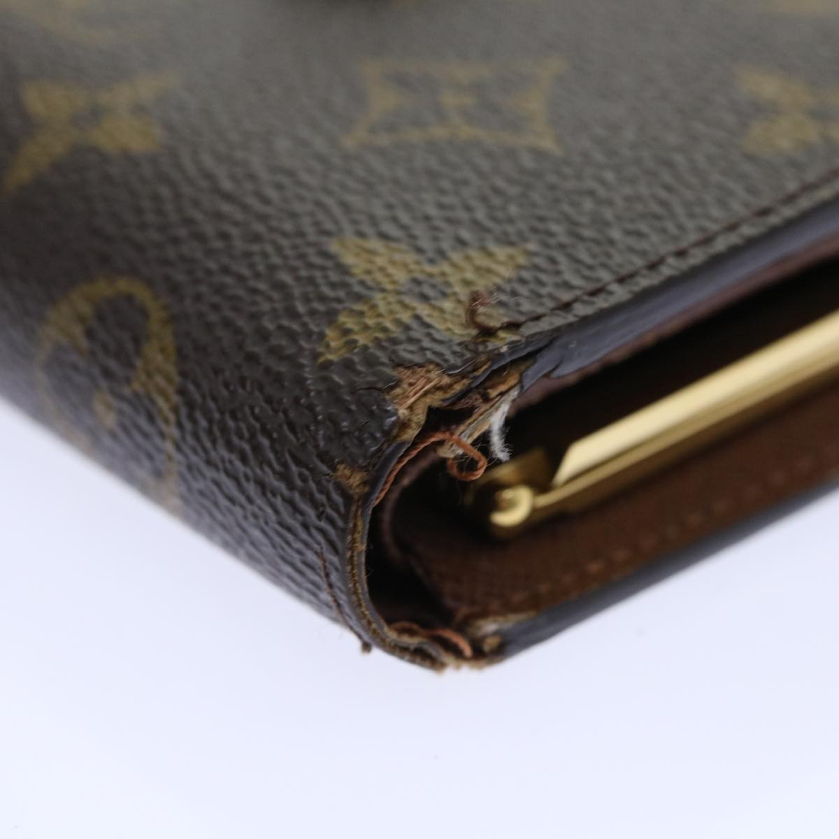 LOUIS VUITTON Monogram Porte Monnaie Billets Viennois Wallet M61663 Auth 52270