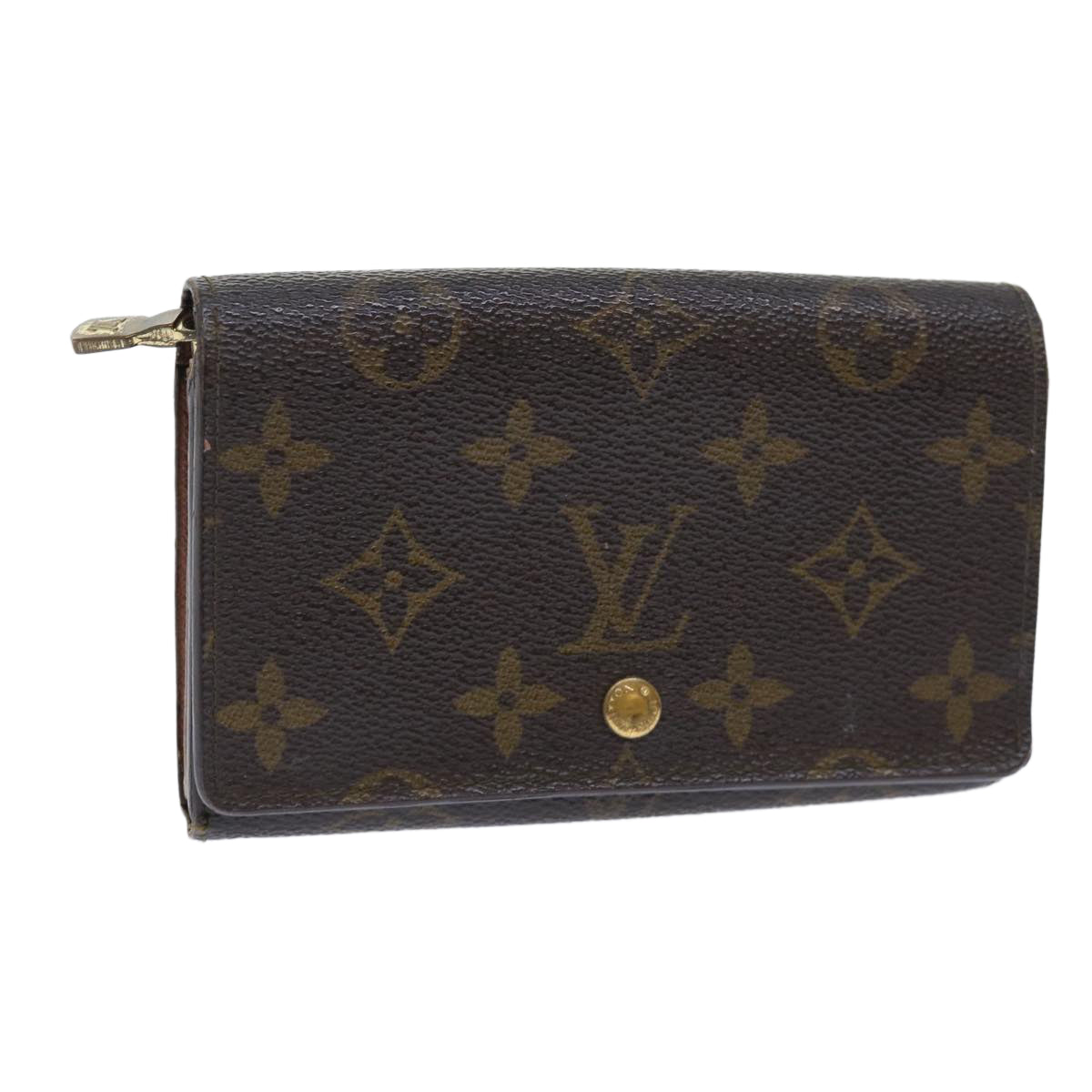 LOUIS VUITTON Monogram Porte Monnaie Billets Tresor Wallet M61730 LV Auth 52272