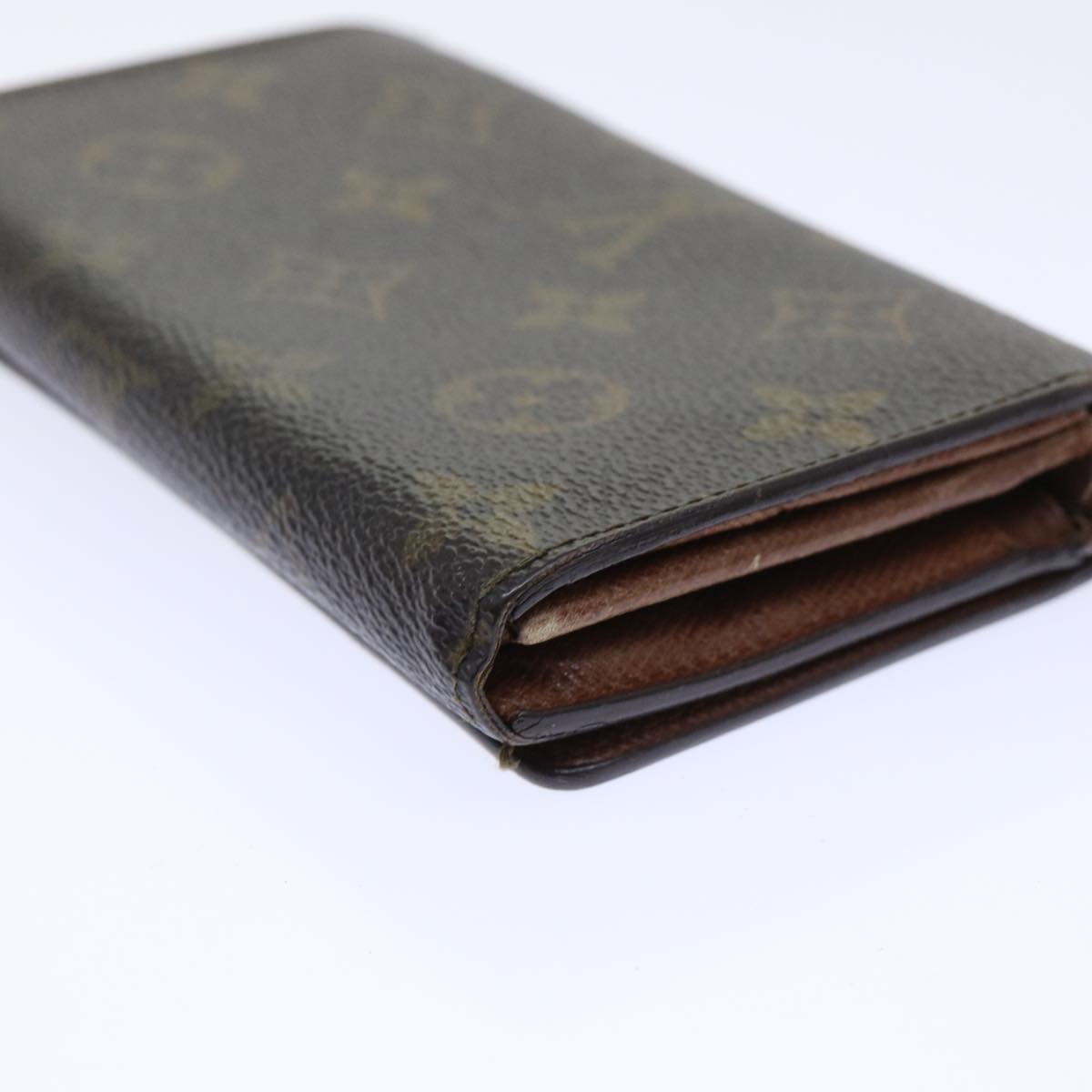 LOUIS VUITTON Monogram Porte Monnaie Billets Tresor Wallet M61730 LV Auth 52272