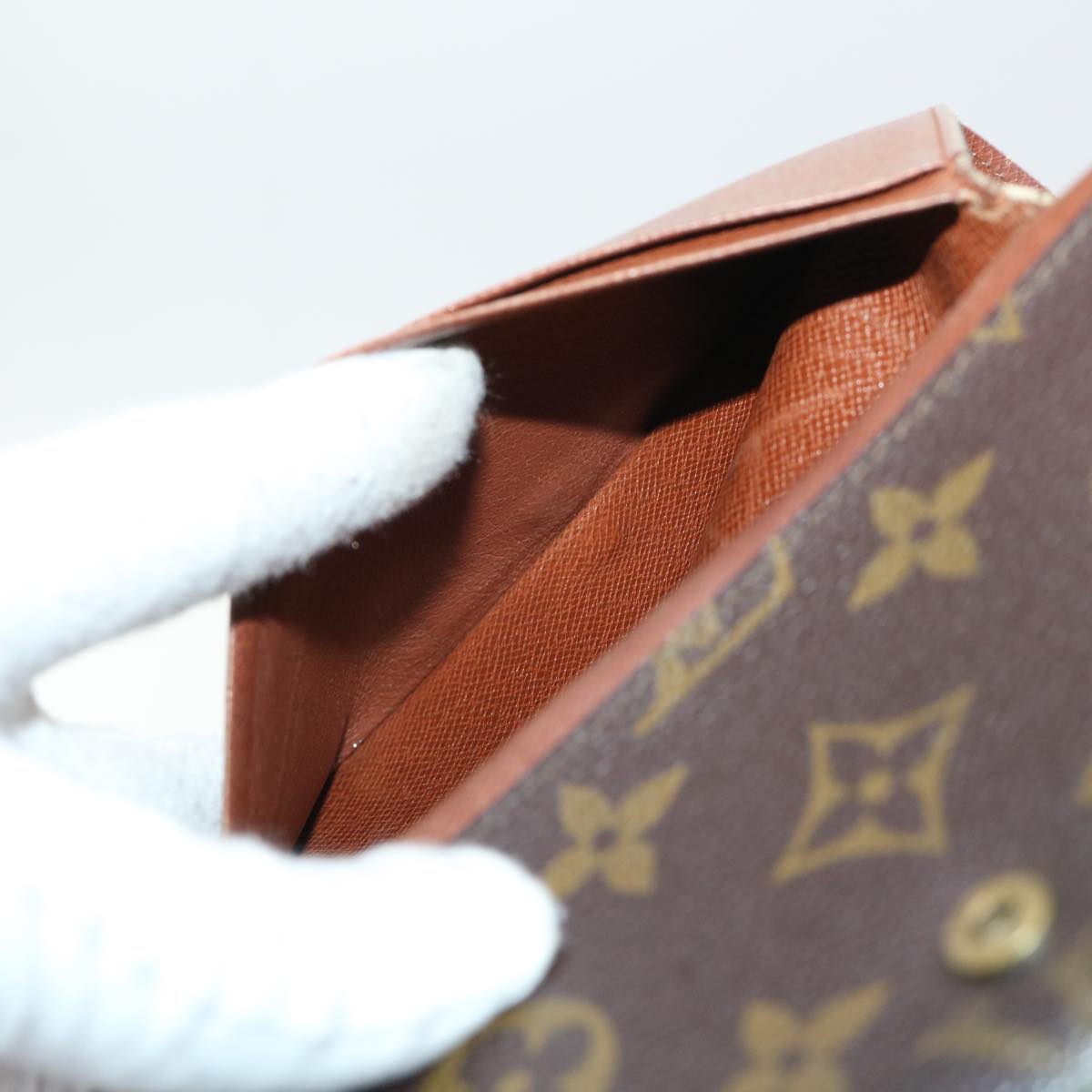 LOUIS VUITTON Monogram Porte Monnaie Billets Tresor Wallet M61730 LV Auth 52272