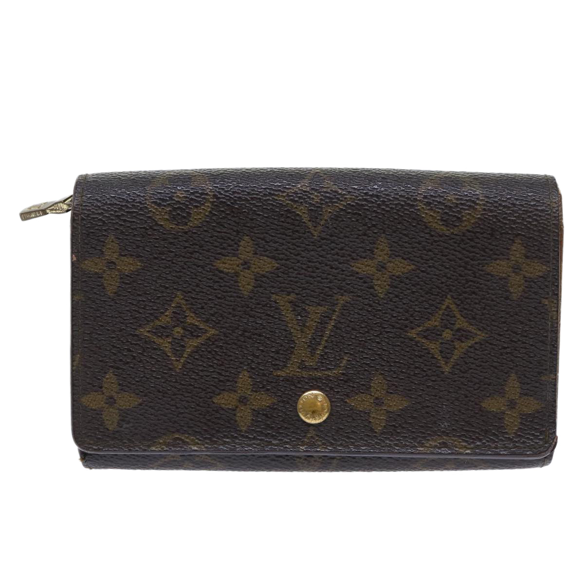 LOUIS VUITTON Monogram Porte Monnaie Billets Tresor Wallet M61730 LV Auth 52272