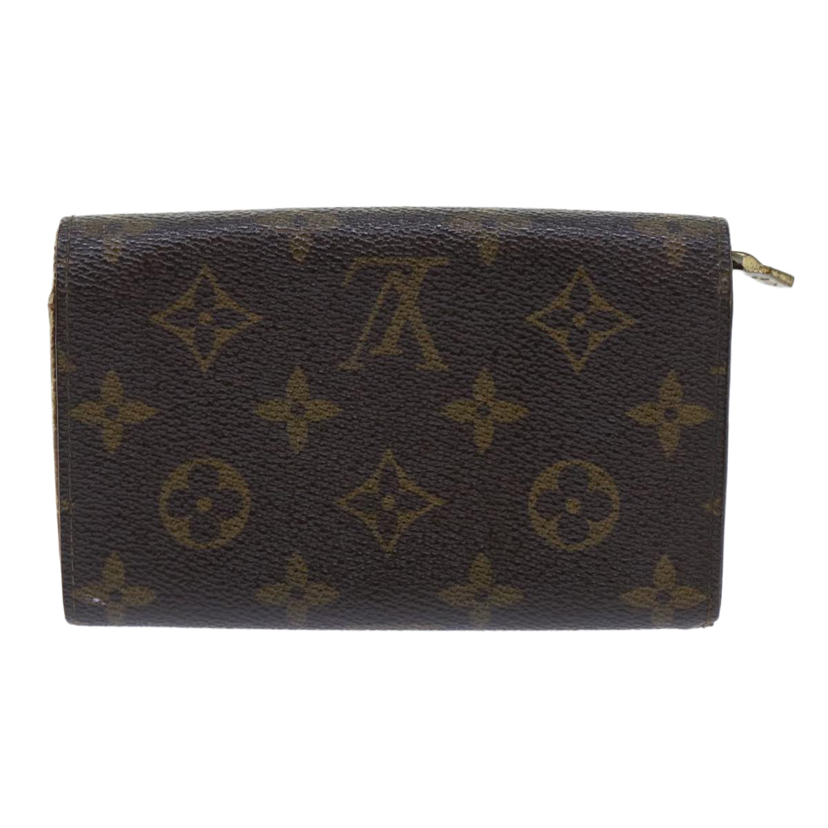 LOUIS VUITTON Monogram Porte Monnaie Billets Tresor Wallet M61730 LV Auth 52272