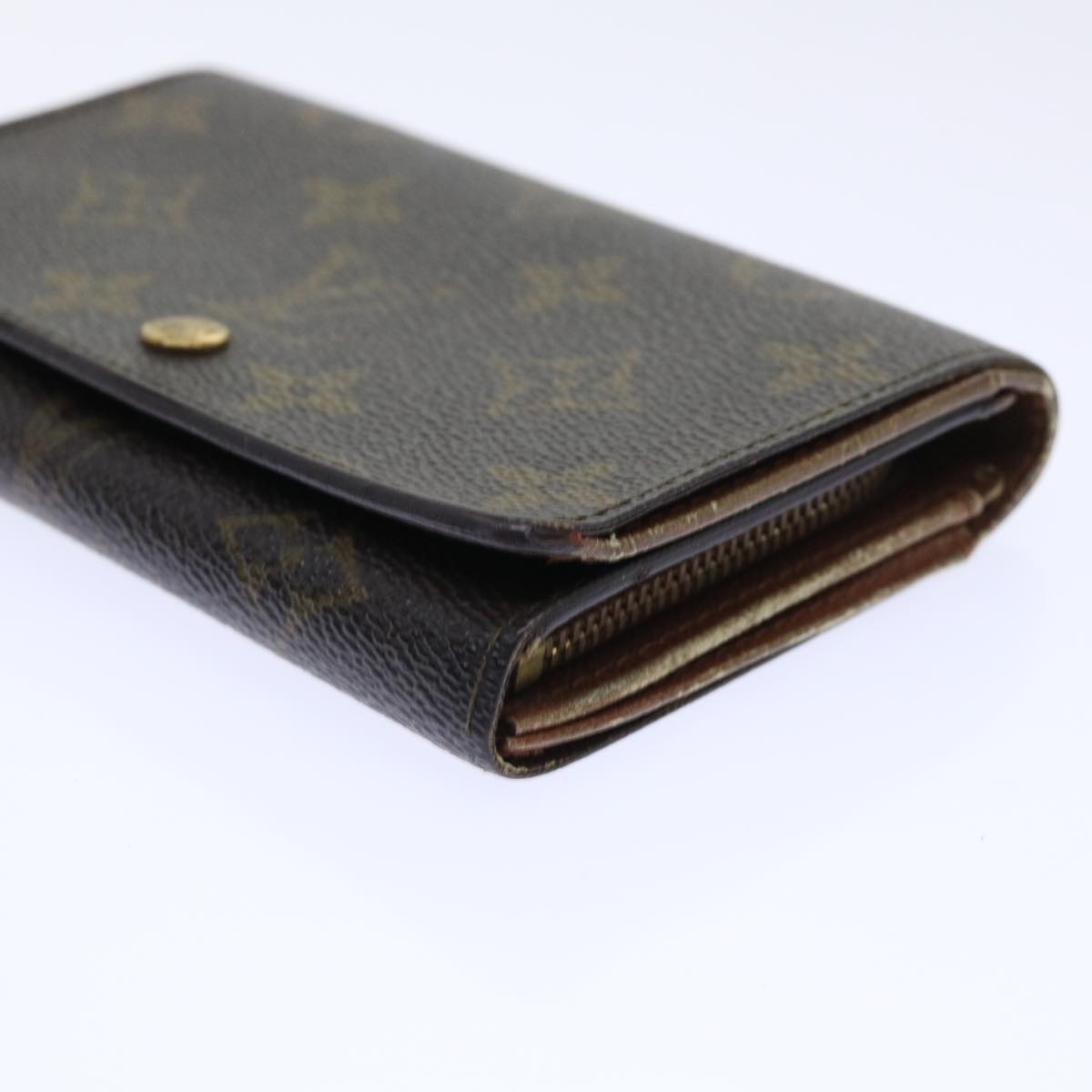 LOUIS VUITTON Monogram Porte Monnaie Billets Tresor Wallet M61730 LV Auth 52272