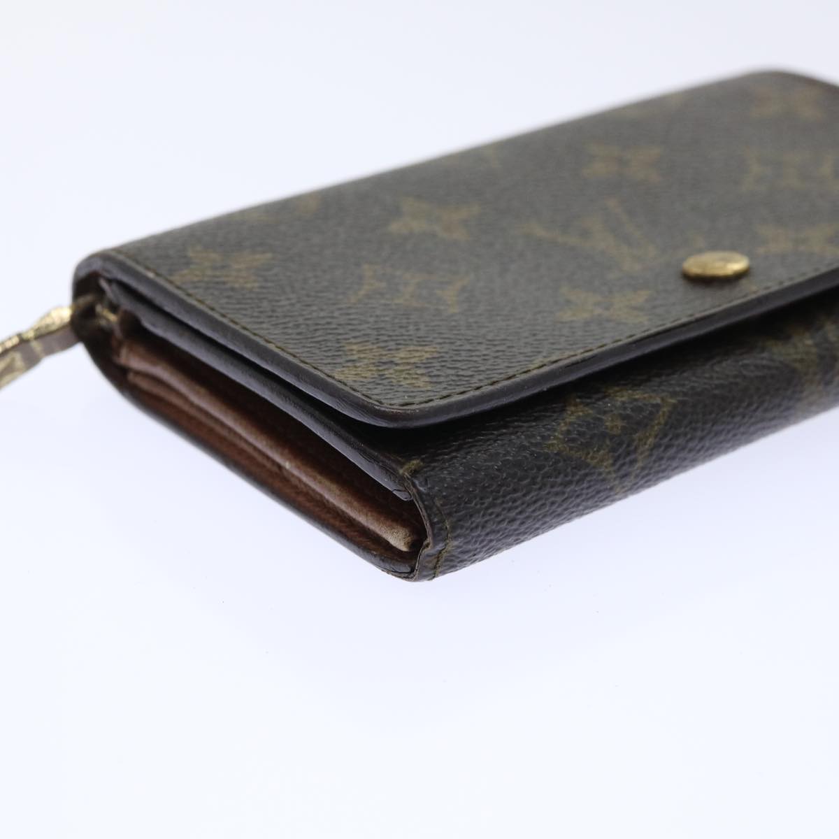 LOUIS VUITTON Monogram Porte Monnaie Billets Tresor Wallet M61730 LV Auth 52272