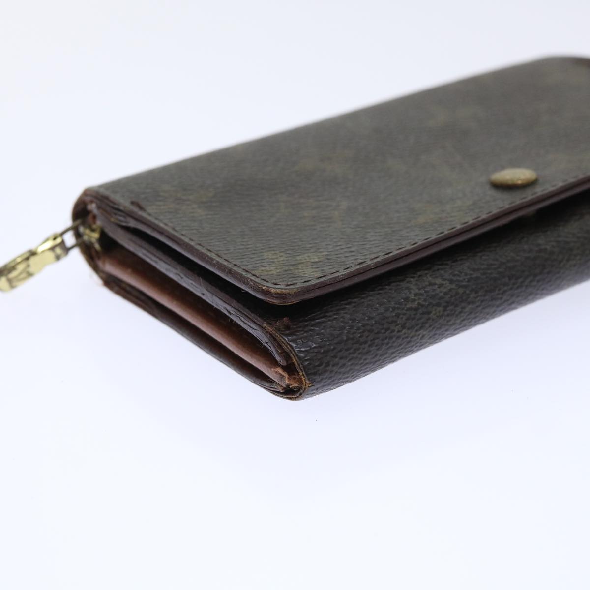 LOUIS VUITTON Monogram Porte Monnaie Billets Tresor Wallet M61730 LV Auth 52273