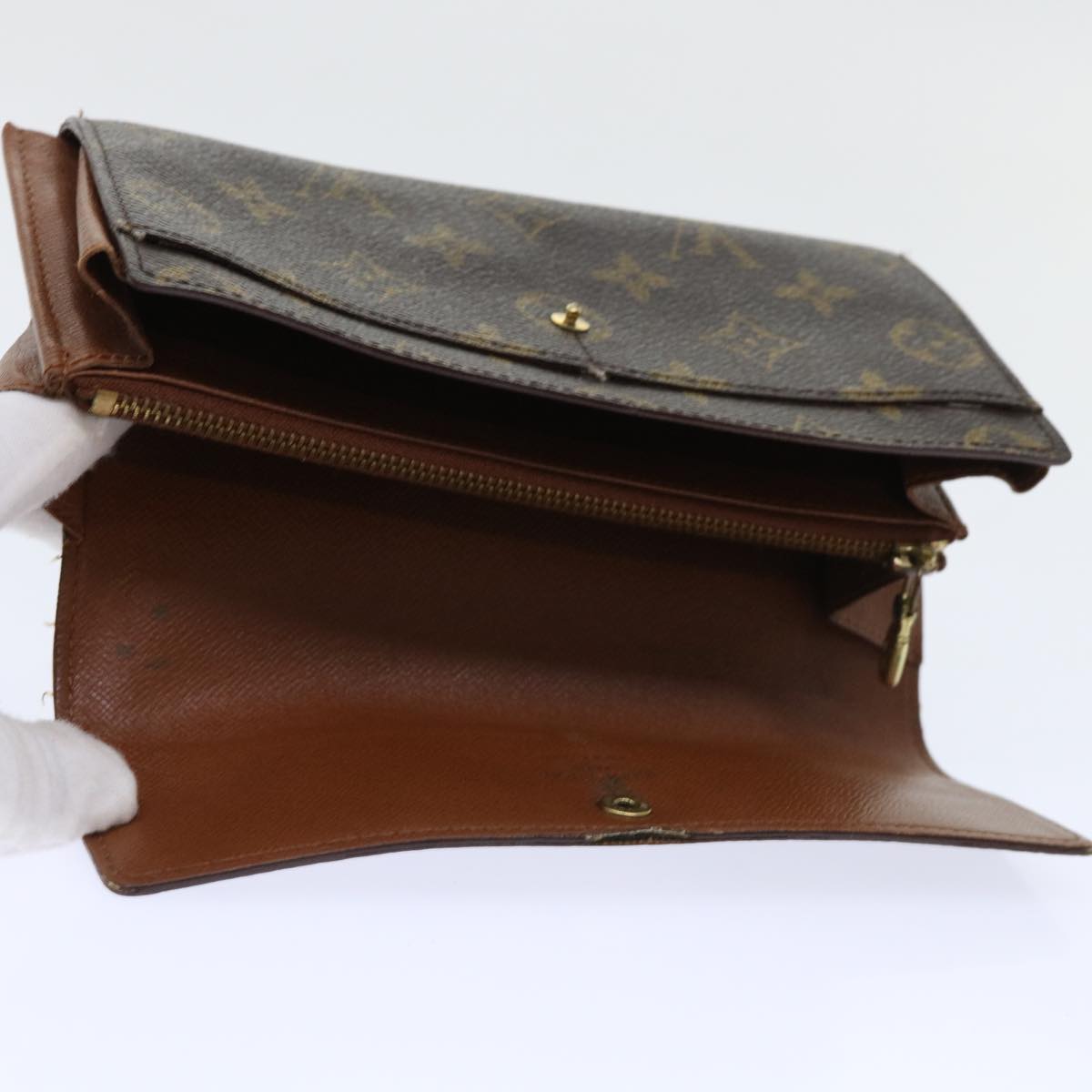 LOUIS VUITTON Monogram Pochette Porte Monnaie Credit Wallet M61725 Auth 52275