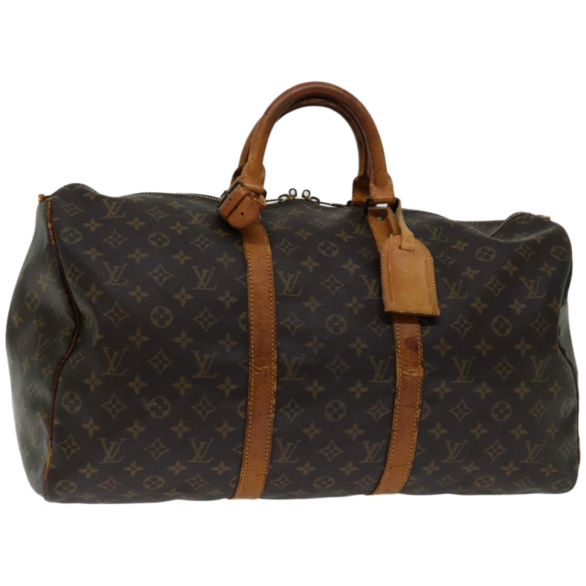 LOUIS VUITTON Monogram Keepall 50 Boston Bag M41426 LV Auth 52389