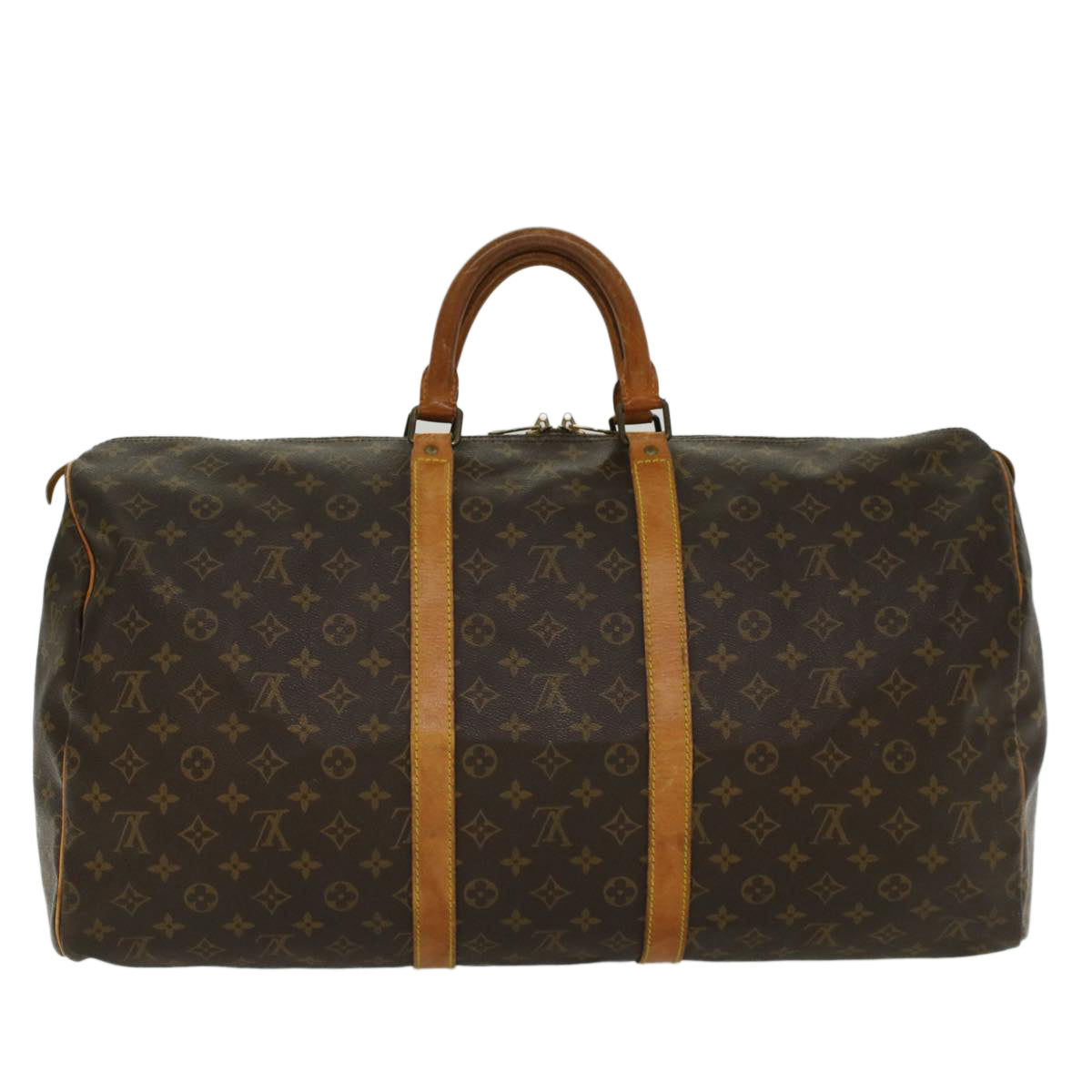 LOUIS VUITTON Monogram Keepall 55 Boston Bag M41424 LV Auth 52392