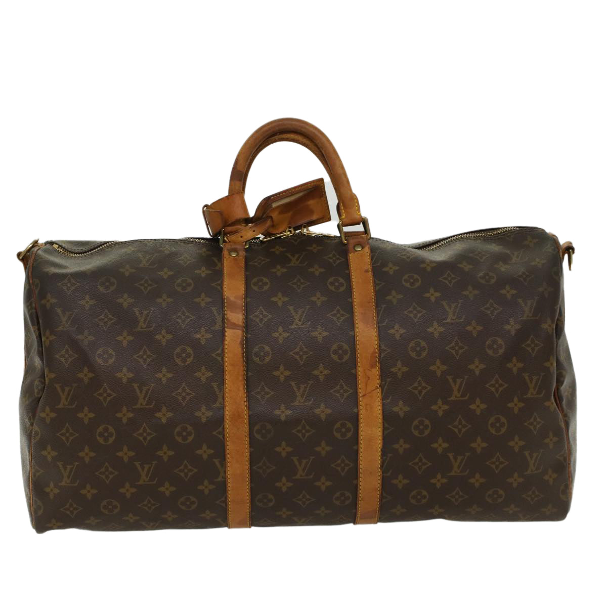 LOUIS VUITTON Monogram Keepall Bandouliere 55 Boston Bag M41414 LV Auth 52394