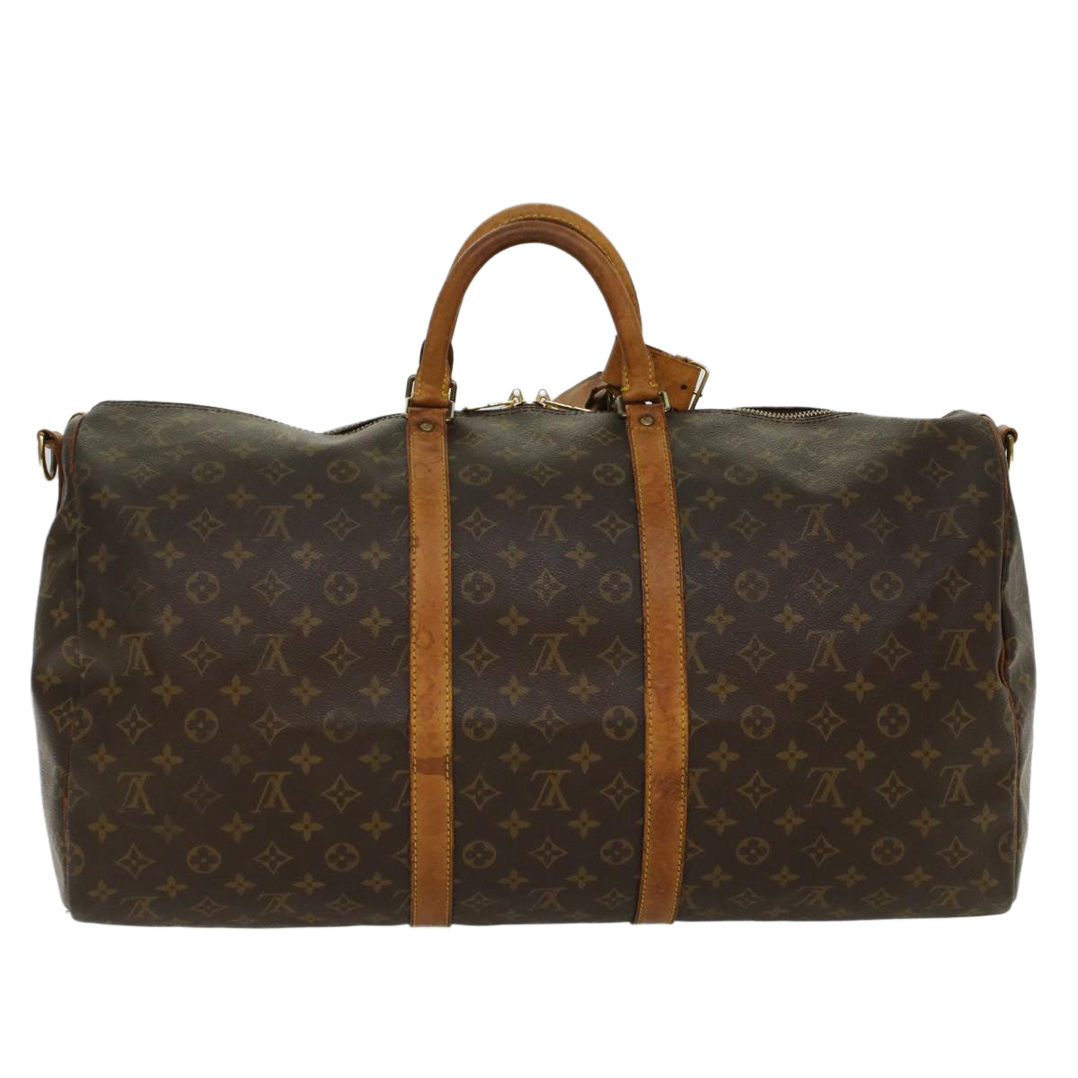 LOUIS VUITTON Monogram Keepall Bandouliere 55 Boston Bag M41414 LV Auth 52394