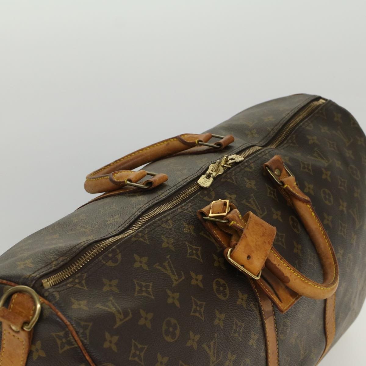 LOUIS VUITTON Monogram Keepall Bandouliere 55 Boston Bag M41414 LV Auth 52394