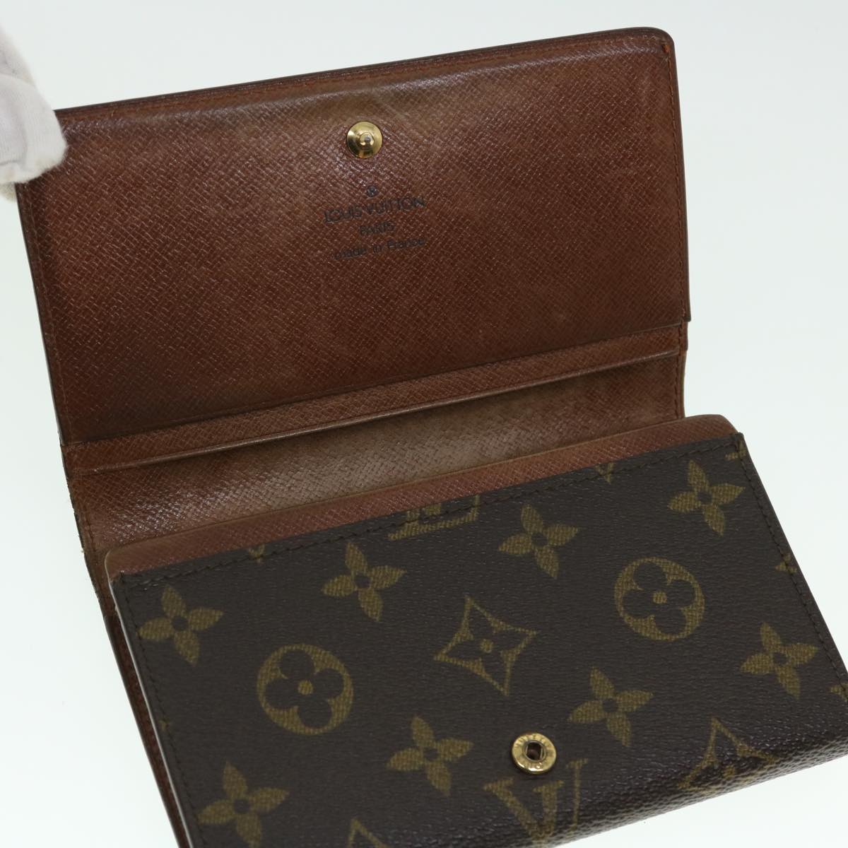 LOUIS VUITTON Monogram Porte Monnaie Billets Tresor Wallet M61730 LV Auth 52459