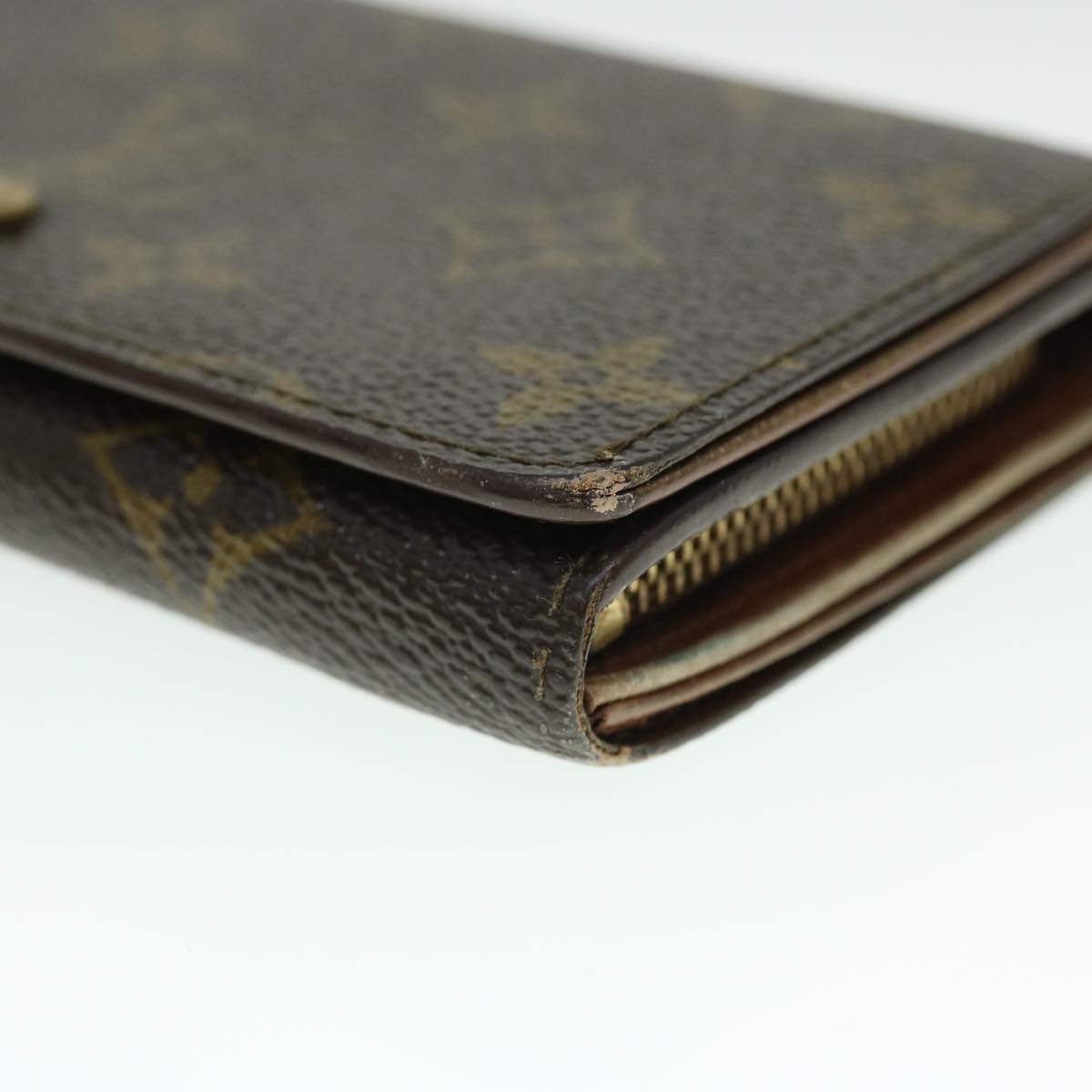 LOUIS VUITTON Monogram Porte Monnaie Billets Tresor Wallet M61730 LV Auth 52459