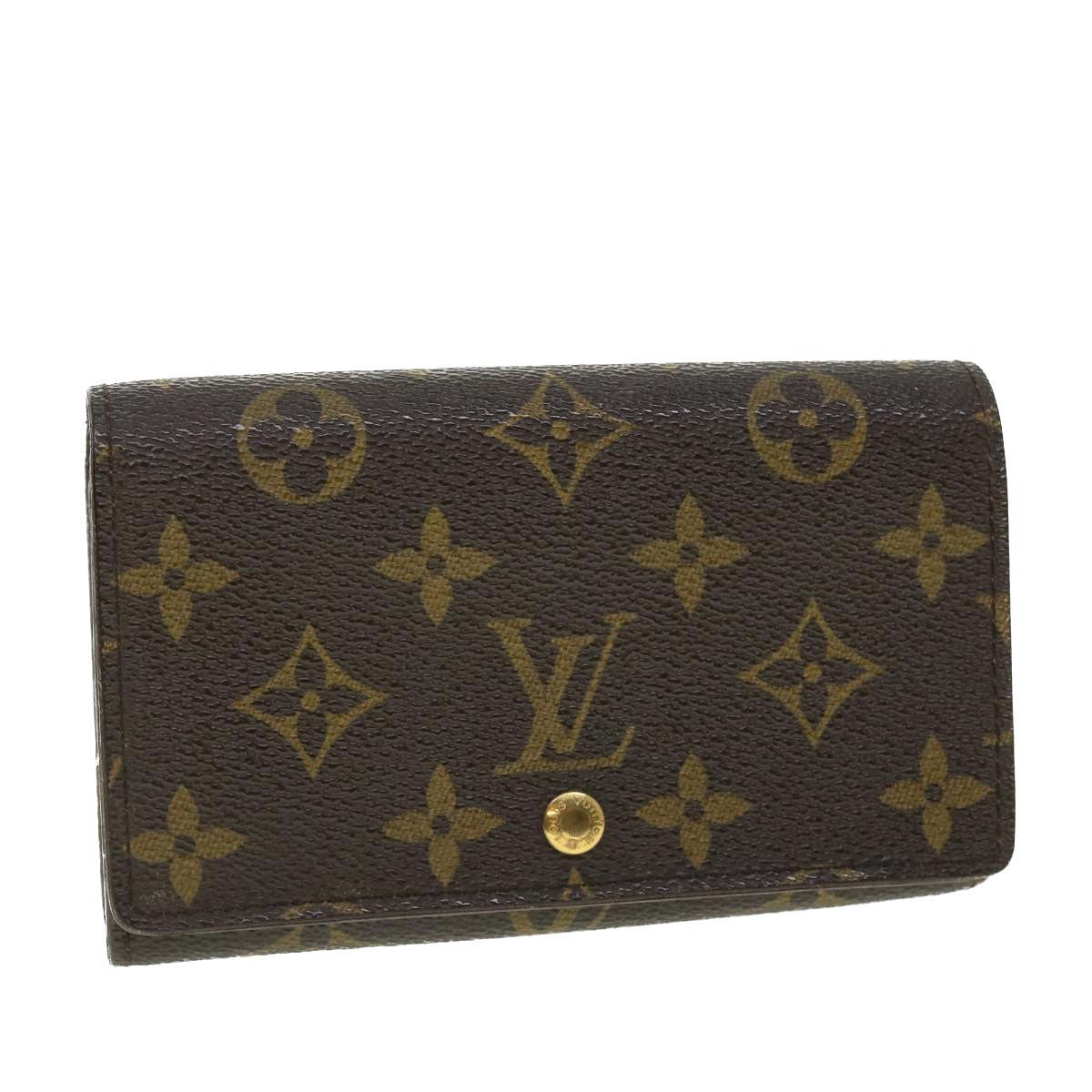 LOUIS VUITTON Monogram Porte Monnaie Billets Tresor Wallet M61730 LV Auth 52460