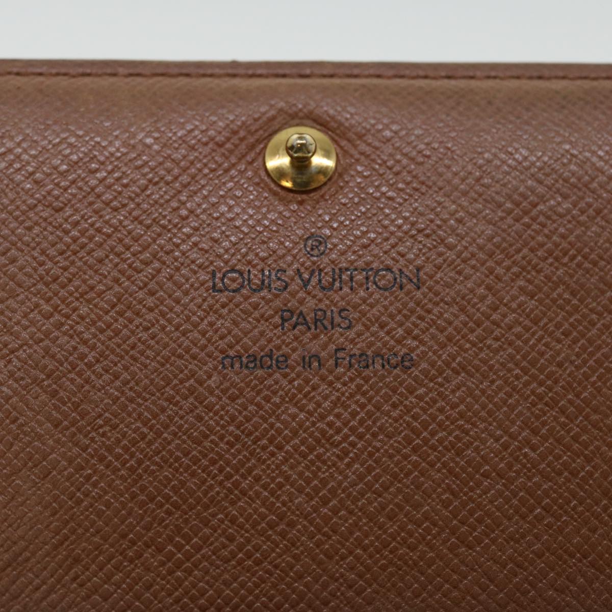 LOUIS VUITTON Monogram Porte Monnaie Billets Tresor Wallet M61730 LV Auth 52460