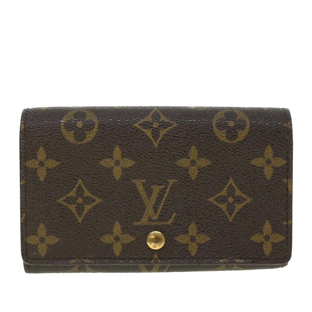 LOUIS VUITTON Monogram Porte Monnaie Billets Tresor Wallet M61730 LV Auth 52460