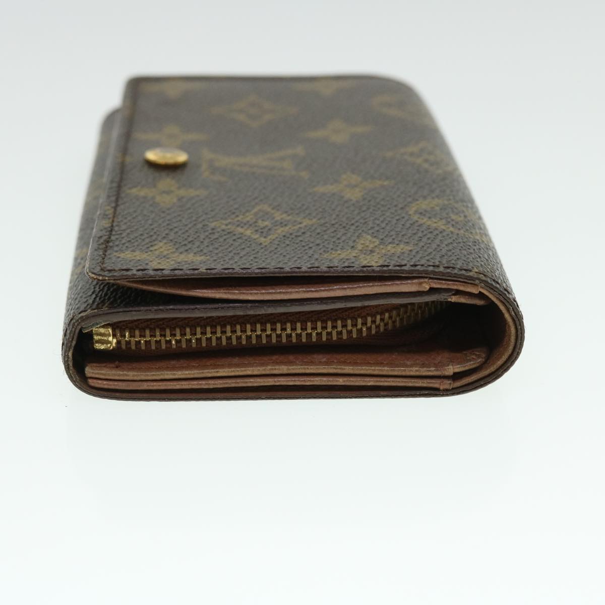 LOUIS VUITTON Monogram Porte Monnaie Billets Tresor Wallet M61730 LV Auth 52460