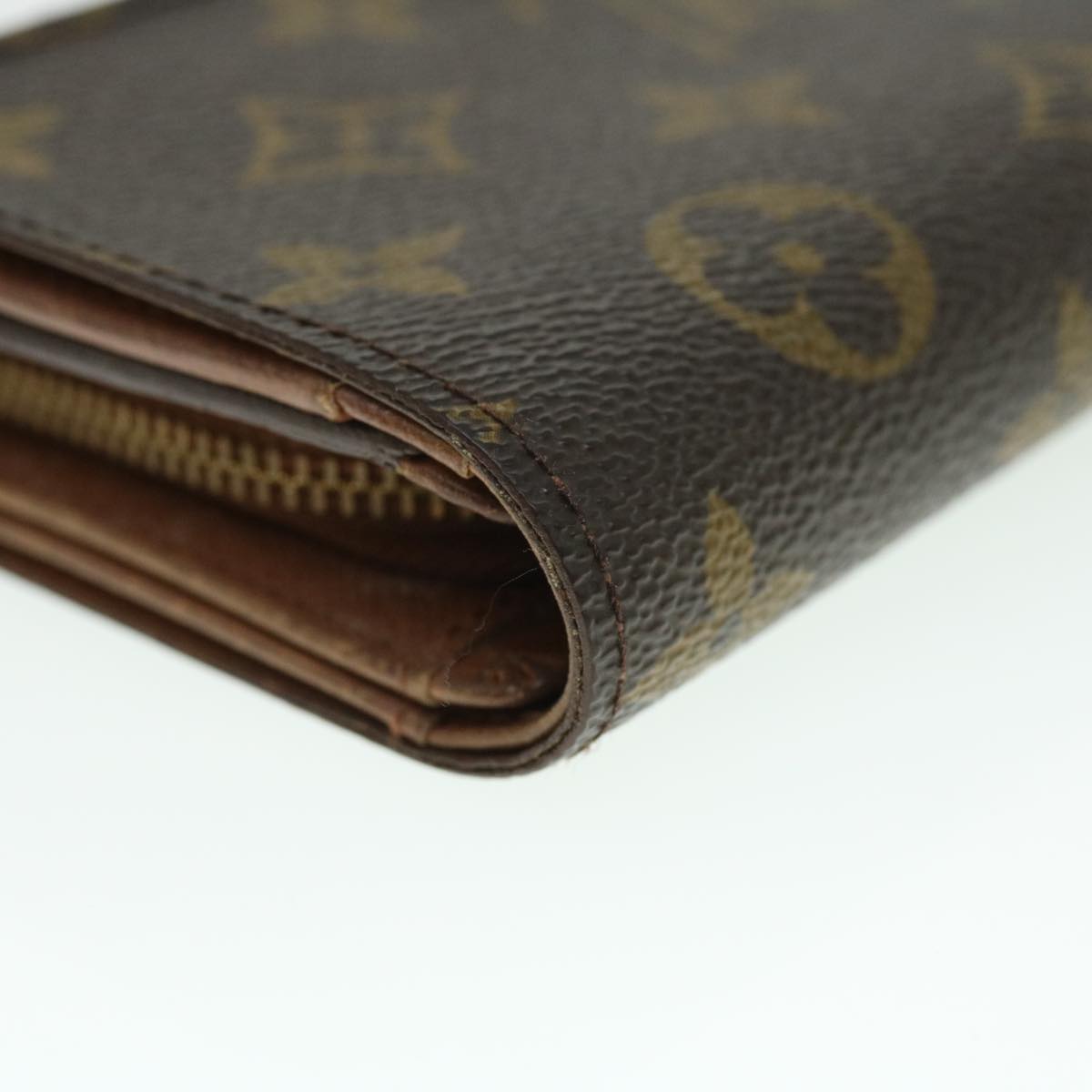 LOUIS VUITTON Monogram Porte Monnaie Billets Tresor Wallet M61730 LV Auth 52460