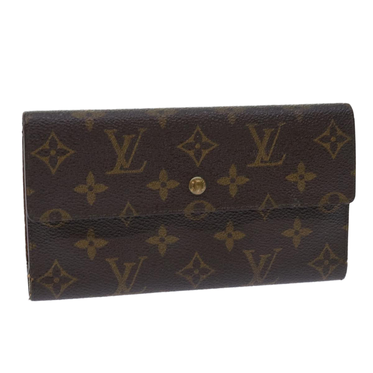 LOUIS VUITTON Monogram Porte Tresol International Wallet M61215 LV Auth 52463