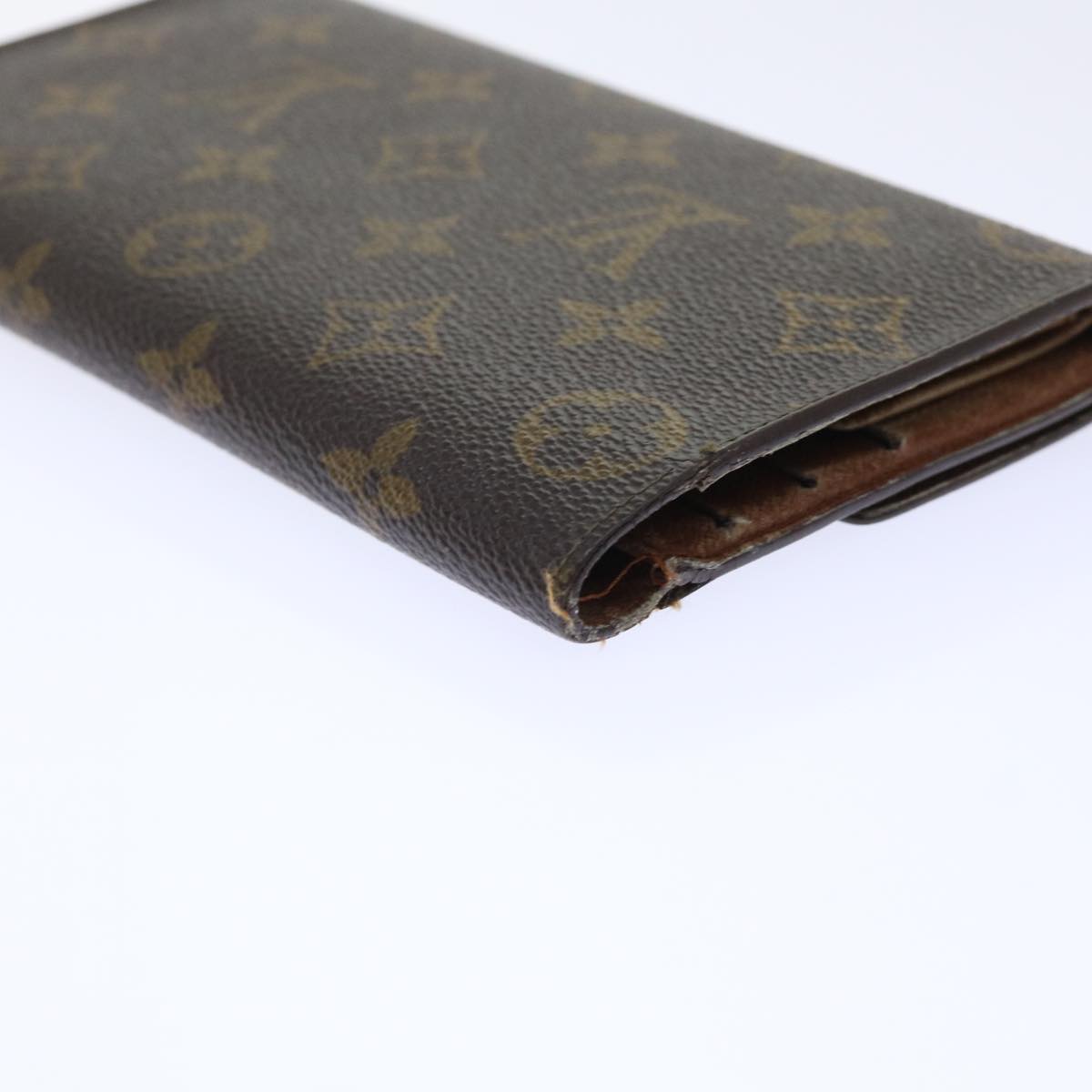 LOUIS VUITTON Monogram Porte Tresol International Wallet M61215 LV Auth 52463