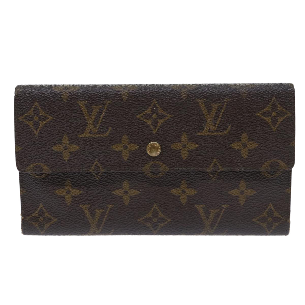 LOUIS VUITTON Monogram Porte Tresol International Wallet M61215 LV Auth 52463