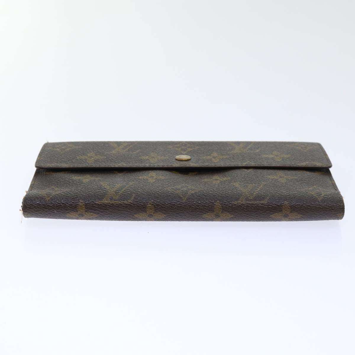 LOUIS VUITTON Monogram Porte Tresol International Wallet M61215 LV Auth 52463