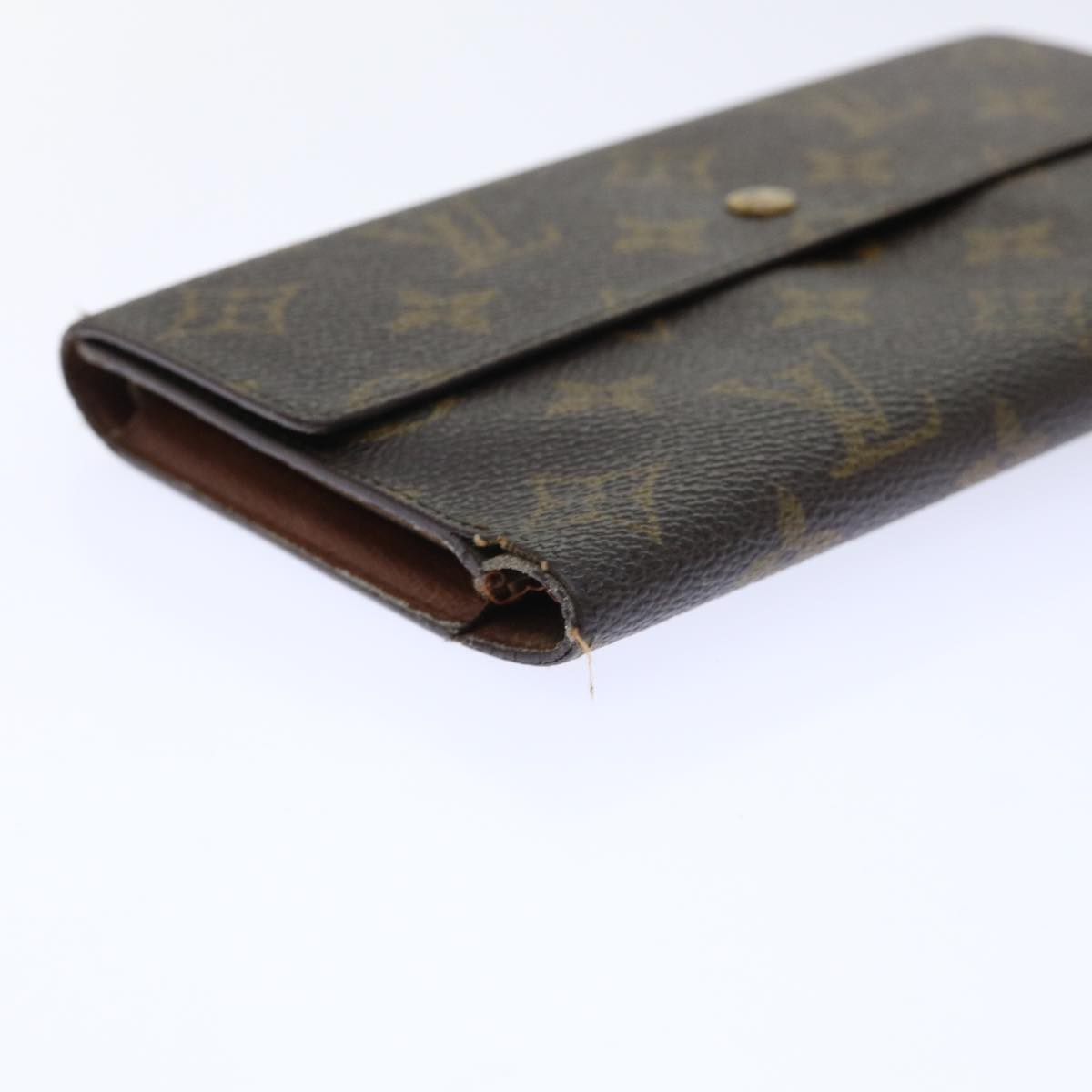 LOUIS VUITTON Monogram Porte Tresol International Wallet M61215 LV Auth 52463