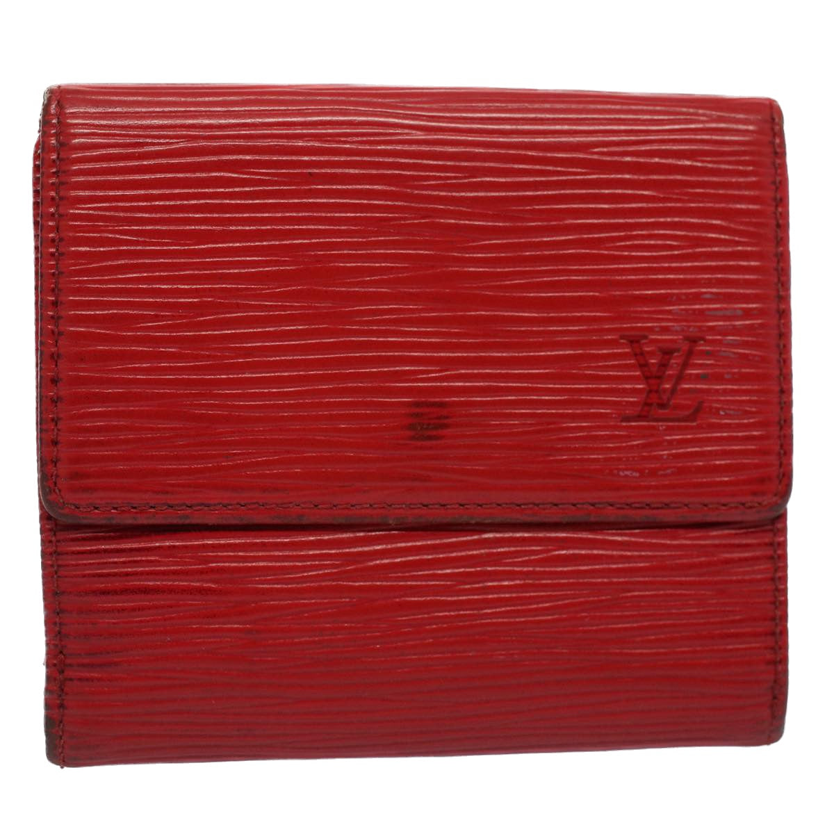 LOUIS VUITTON Epi Portefeuille Elise Wallet Red M6363E LV Auth 52469