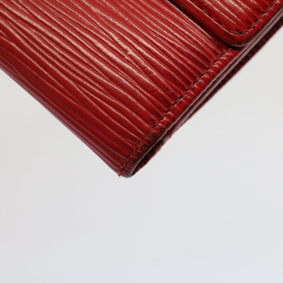 LOUIS VUITTON Epi Portefeuille Elise Wallet Red M6363E LV Auth 52469