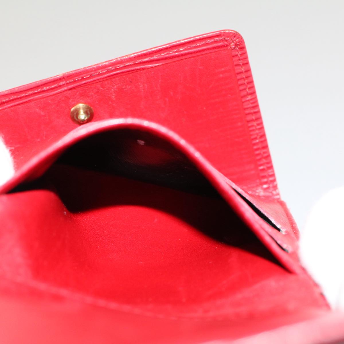 LOUIS VUITTON Epi Portefeuille Elise Wallet Red M6363E LV Auth 52469