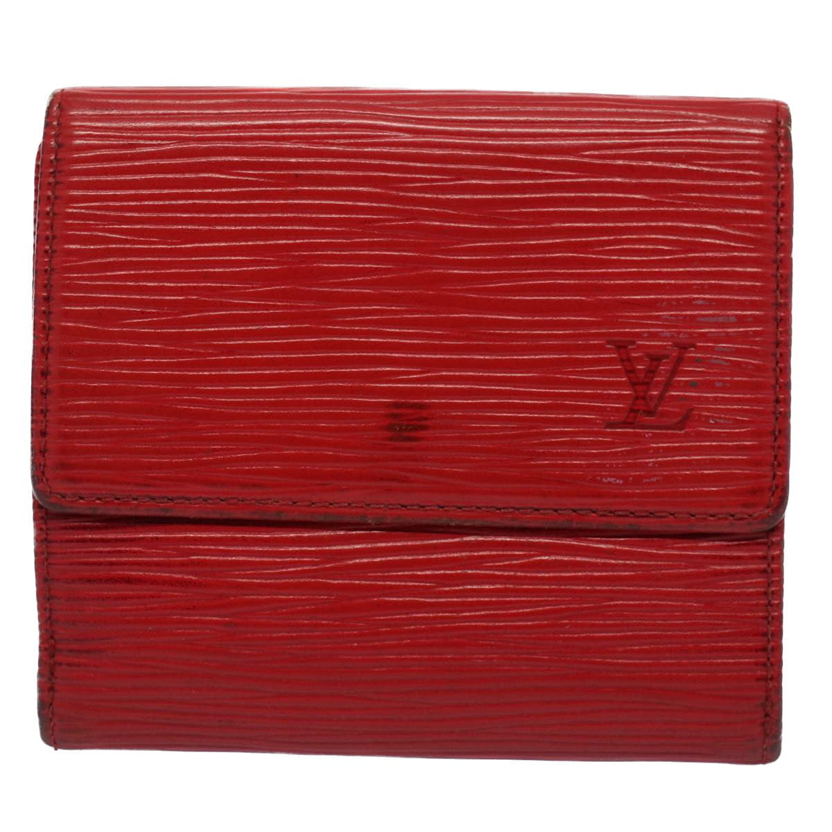 LOUIS VUITTON Epi Portefeuille Elise Wallet Red M6363E LV Auth 52469