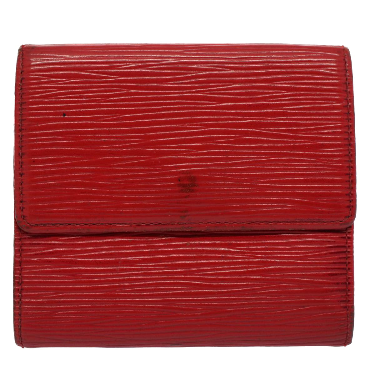 LOUIS VUITTON Epi Portefeuille Elise Wallet Red M6363E LV Auth 52469