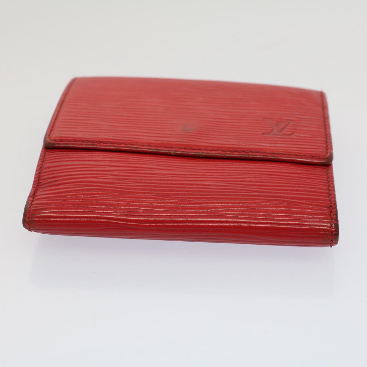 LOUIS VUITTON Epi Portefeuille Elise Wallet Red M6363E LV Auth 52469