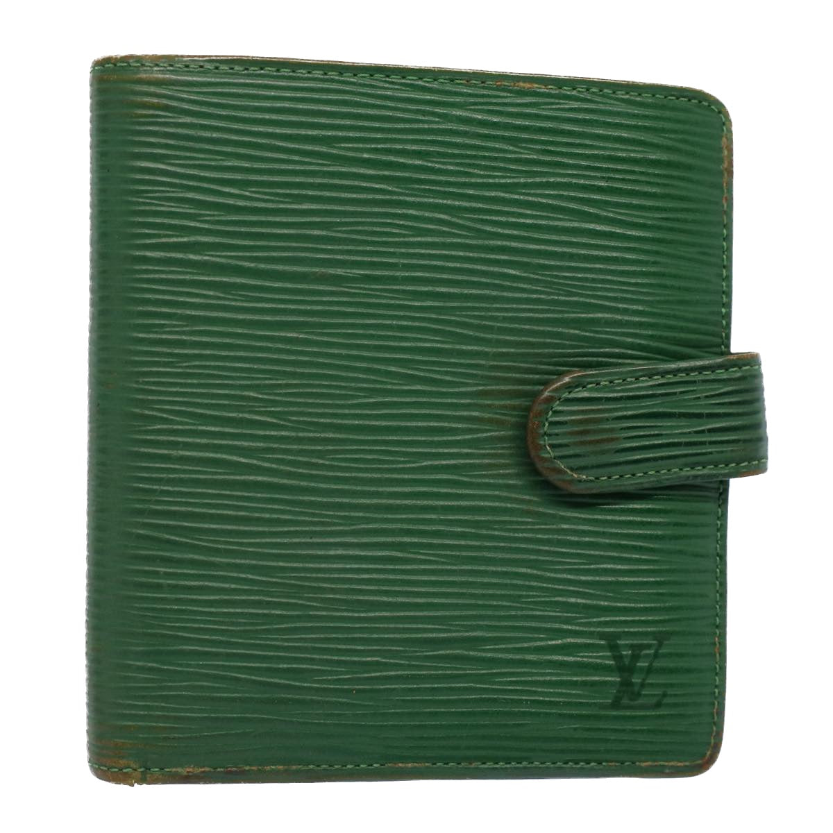 LOUIS VUITTON Epi Porte Billets Compact Bifold Wallet Green M63554 LV Auth 52470