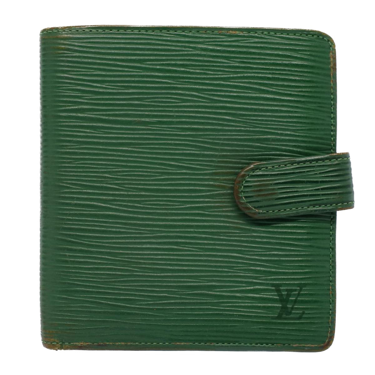 LOUIS VUITTON Epi Porte Billets Compact Bifold Wallet Green M63554 LV Auth 52470