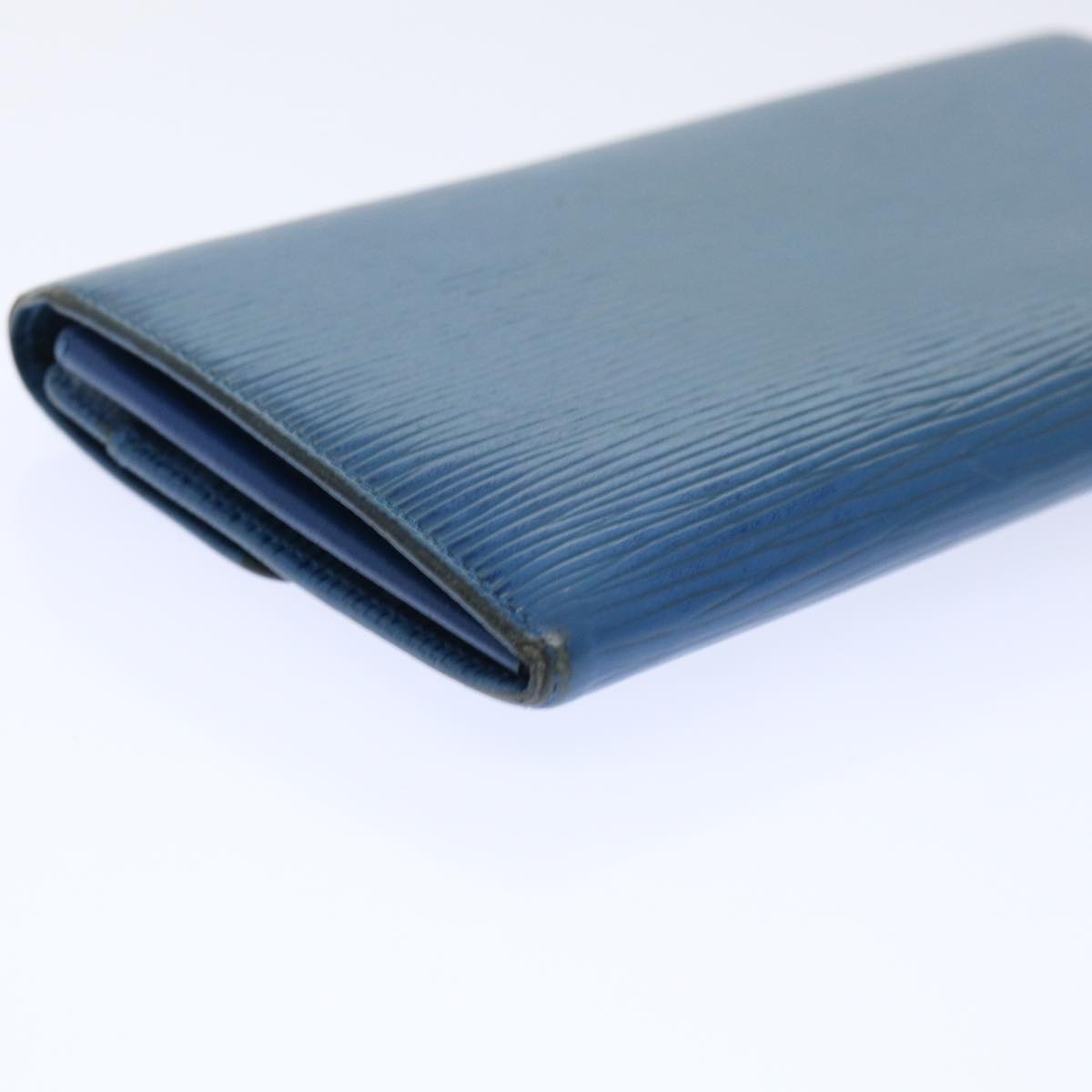 LOUIS VUITTON Epi Portefeuille Sarah Long Wallet Blue M60320 LV Auth 52471