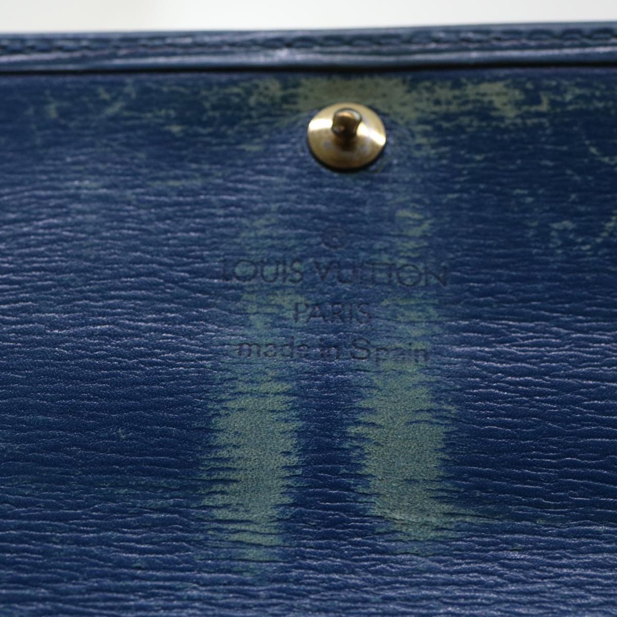 LOUIS VUITTON Epi Portefeuille Sarah Long Wallet Blue M60320 LV Auth 52471