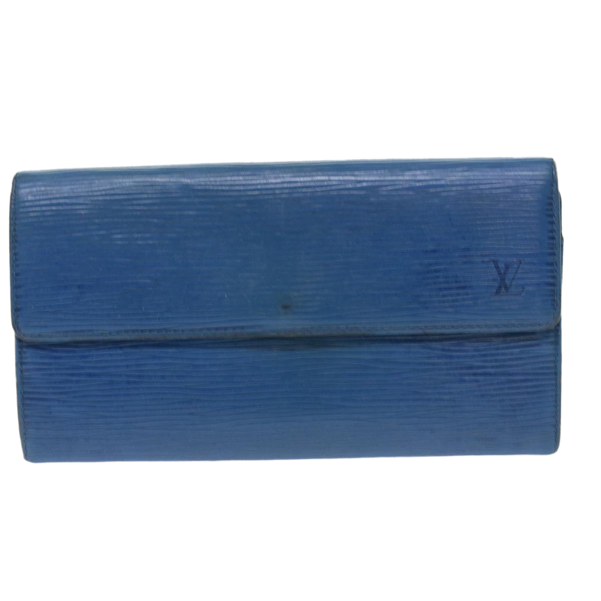 LOUIS VUITTON Epi Portefeuille Sarah Long Wallet Blue M60320 LV Auth 52471