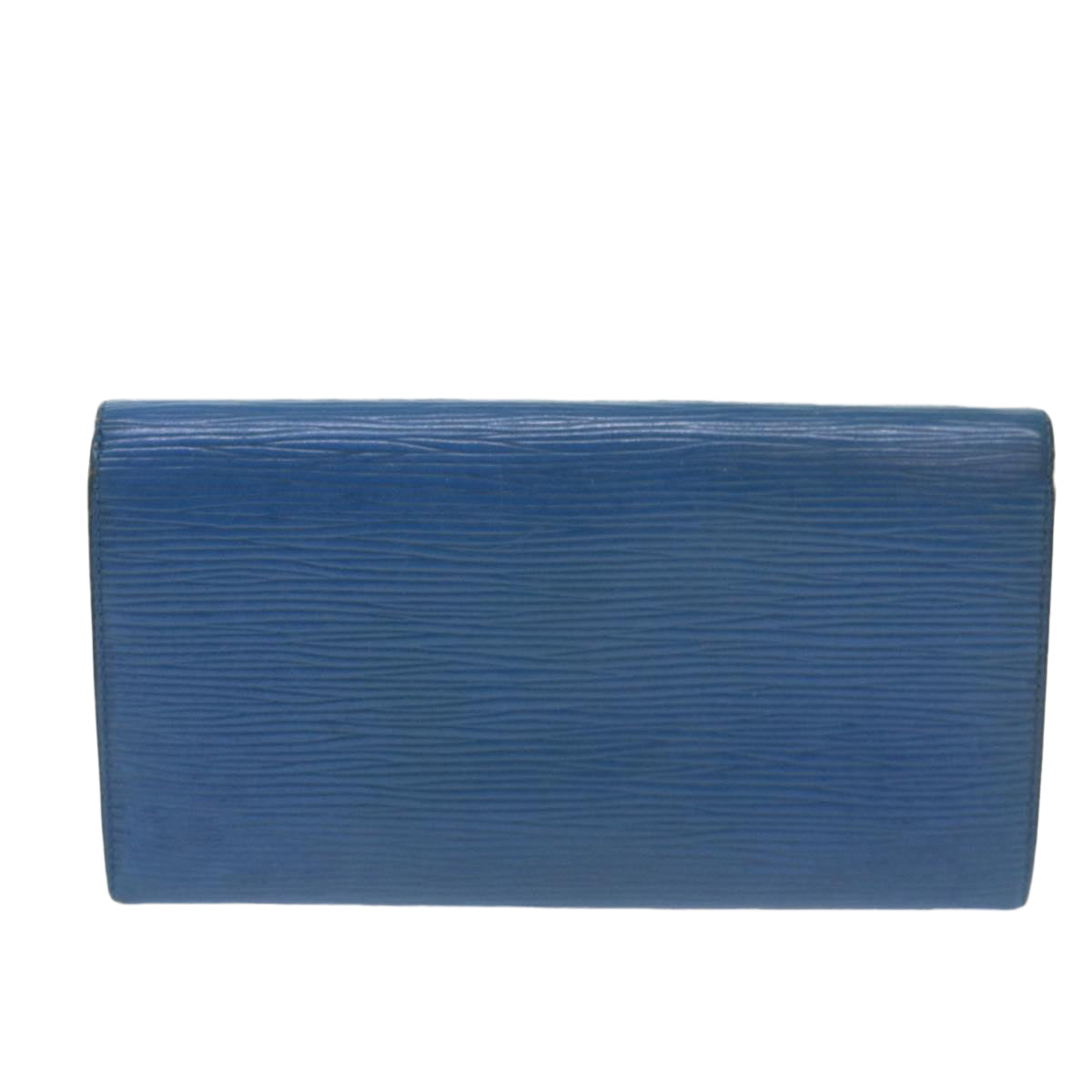 LOUIS VUITTON Epi Portefeuille Sarah Long Wallet Blue M60320 LV Auth 52471