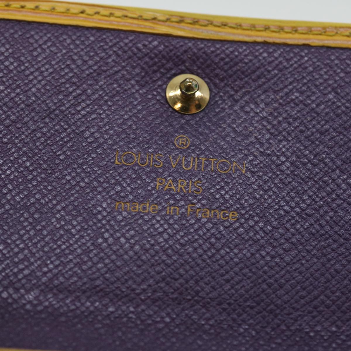 LOUIS VUITTON Epi Portefeuille Elise Wallet Yellow LV Auth 52474