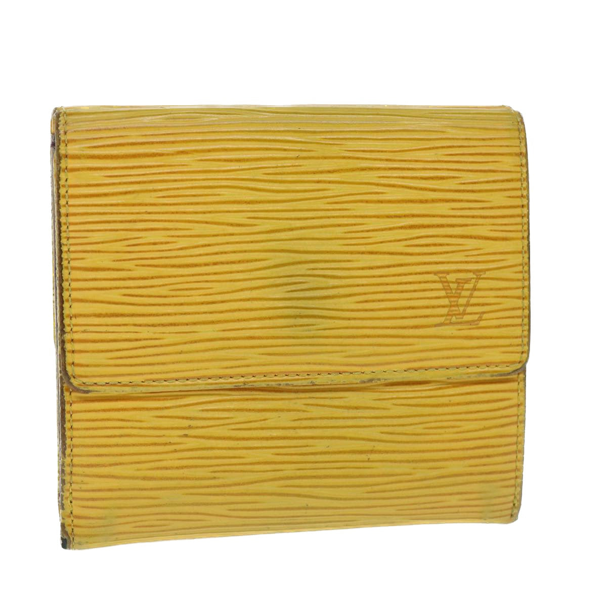 LOUIS VUITTON Epi Portefeuille Elise Wallet Yellow LV Auth 52474